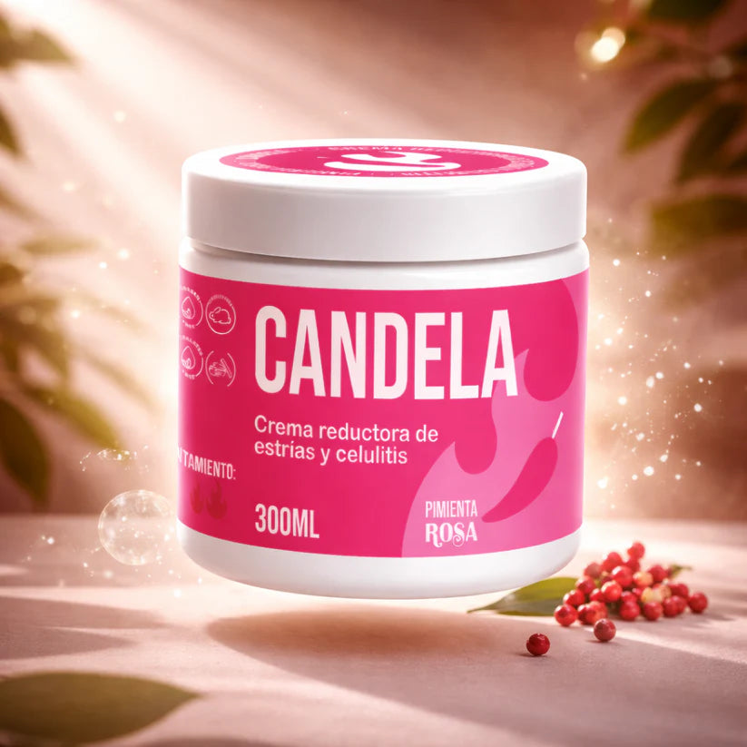 Crema CANDELA Pimienta Rosa: Reductora de Medidas, Celulitis y Estrías 🇬🇹✨